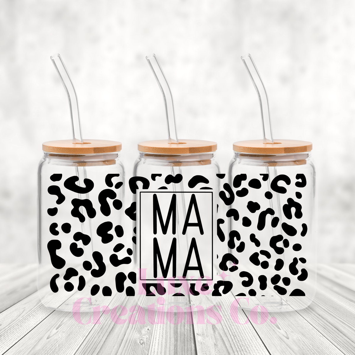 Mama Leopard Square UV DTF Wrap (#23)