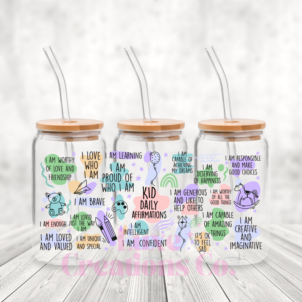 Kids Daily Affirmations UV DTF Wrap (#106)