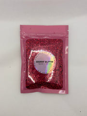 “Raspberry” Chunky Glitter