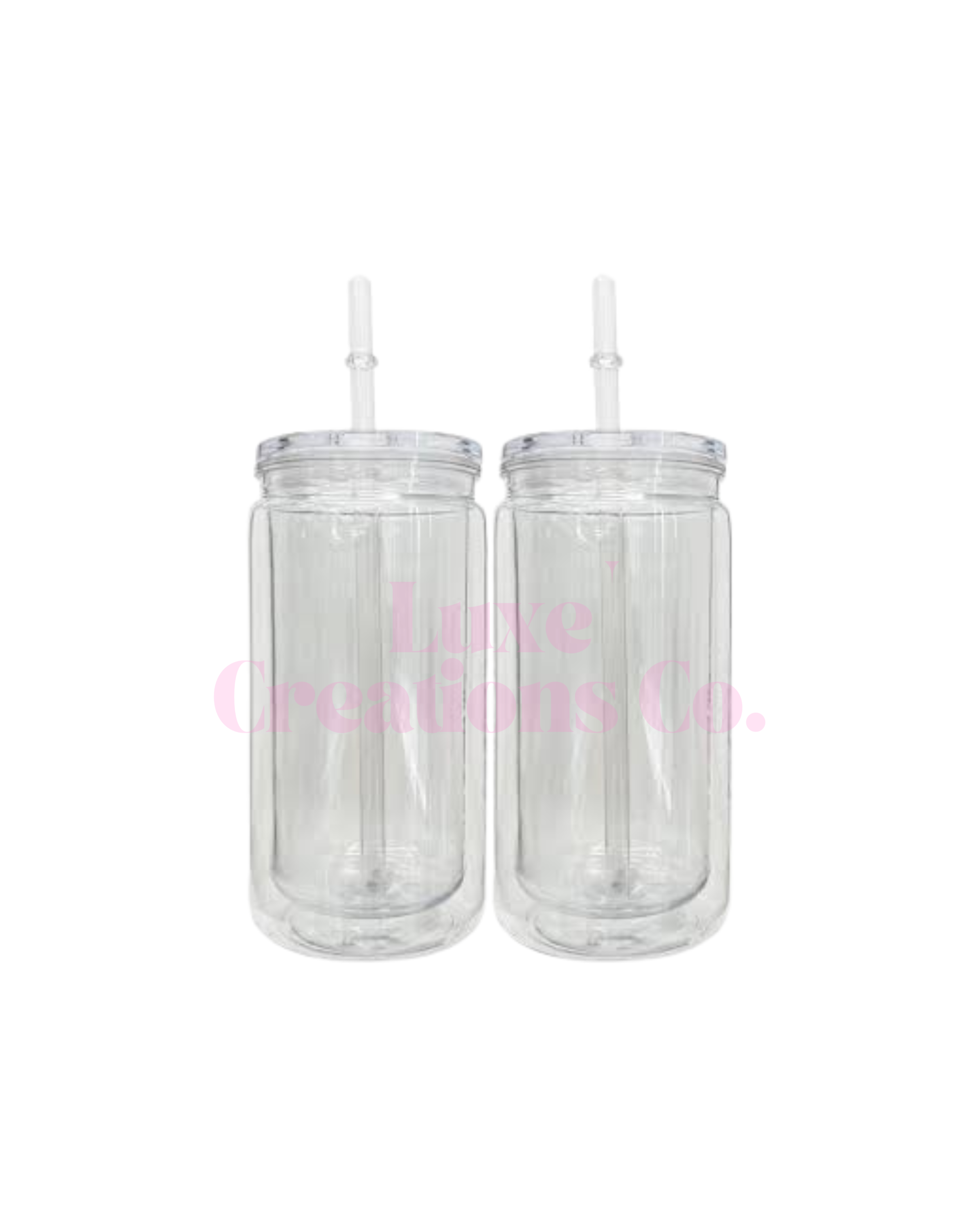 10x 16oz Acrylic Snow Globe Tumblers (Blank)