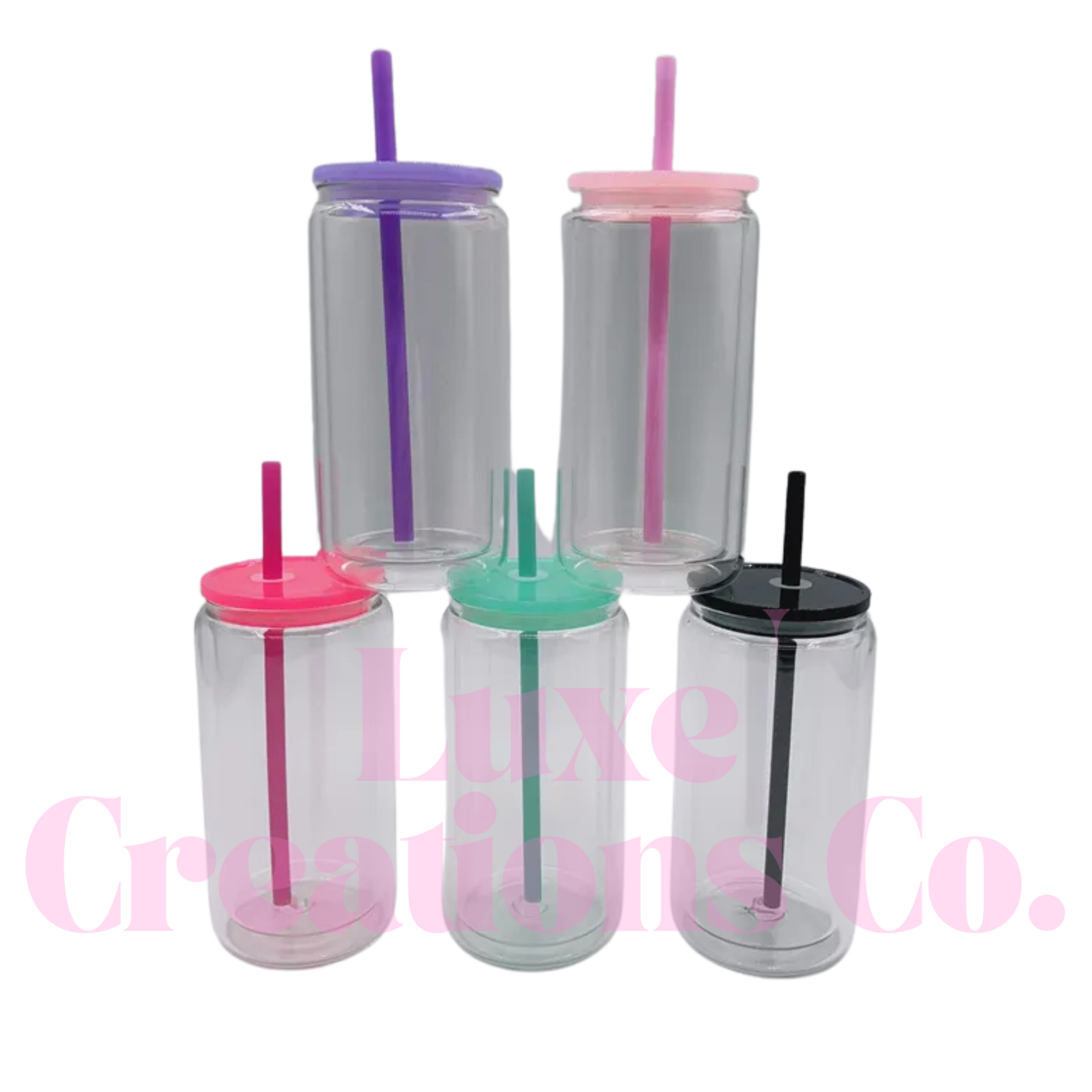 25x 16oz Glass Snow Globe Tumblers (Blank)