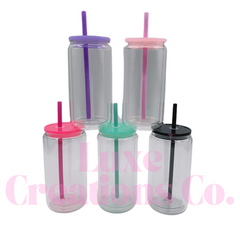 25x 16oz Glass Snow Globe Tumblers (Blank)